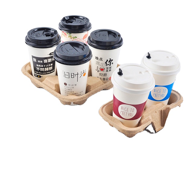 Disposable Environmentally Degradable Sugarcane Pulp Cup Holder