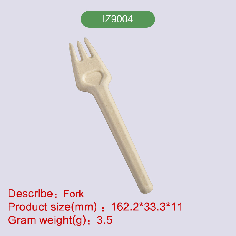 New Fork Biodegradable disposable compostable bagasse pulp-IZ9004