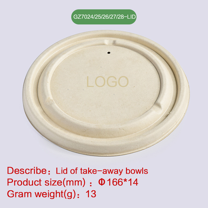 Biodegradable disposable compostable bagasse pulp-GZ7028-LID