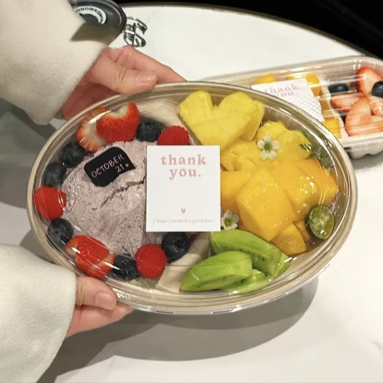 550ml Oval Bowl — Disposable Pulp Bowl, Fruit & Salad Takeout Container